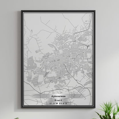 ROAD MAP OF APUCARANA, BRAZIL BY MAPBAKES