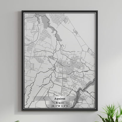 ROAD MAP OF AQUIRAZ, BRAZIL BY MAPBAKES