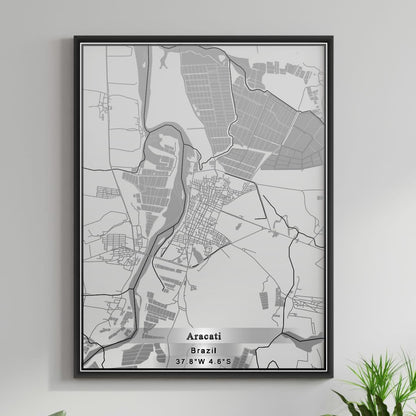 ROAD MAP OF ARACATI, BRAZIL BY MAPBAKES