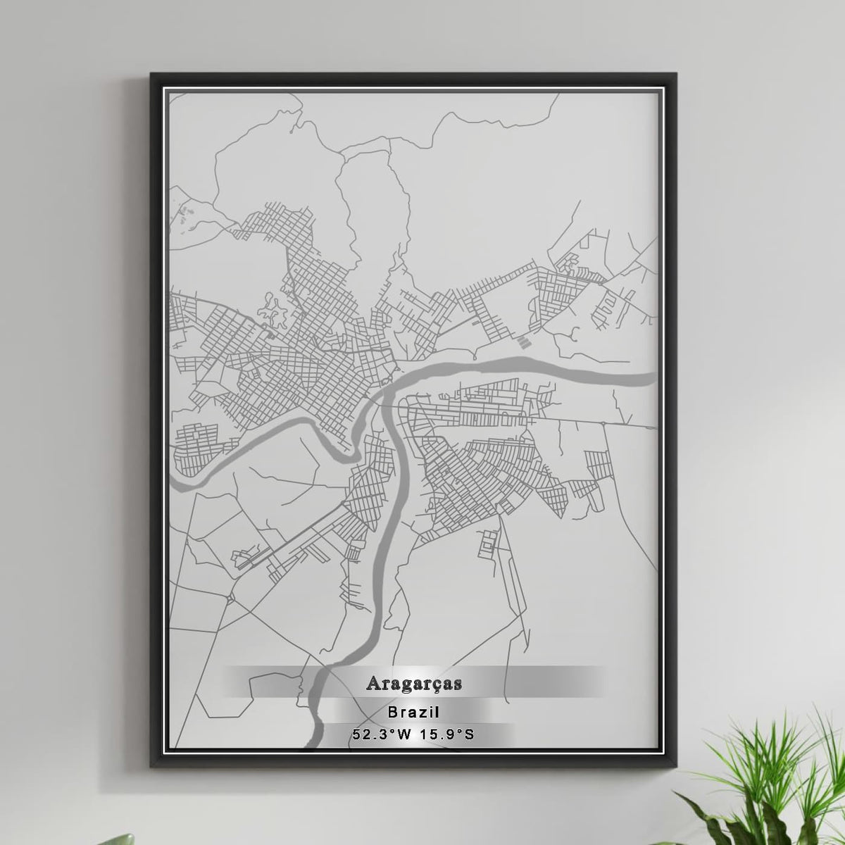 ROAD MAP OF ARAGARCAS, BRAZIL BY MAPBAKES