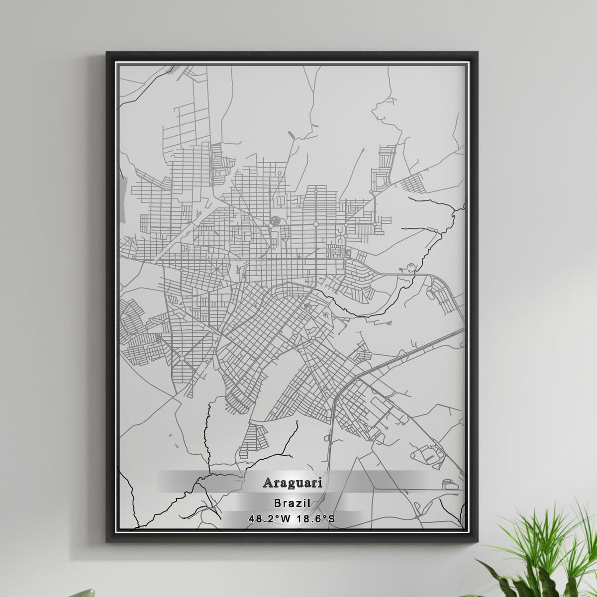 ROAD MAP OF ARAGUARI, BRAZIL BY MAPBAKES