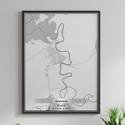 ROAD MAP OF ARAIOSES, BRAZIL BY MAPBAKES