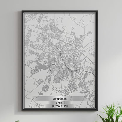 ROAD MAP OF ARAPIRACA, BRAZIL BY MAPBAKES