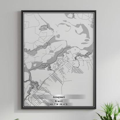 ROAD MAP OF ARAQUARI, BRAZIL BY MAPBAKES