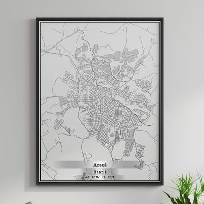 ROAD MAP OF ARAXA, BRAZIL BY MAPBAKES