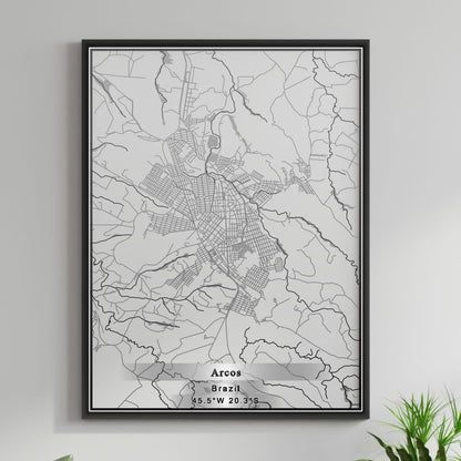 ROAD MAP OF ARCOS, BRAZIL BY MAPBAKES