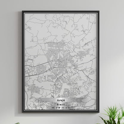 ROAD MAP OF ARUJA, BRAZIL BY MAPBAKES