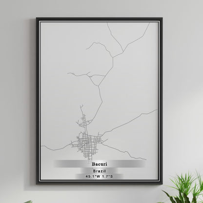ROAD MAP OF BACURI, BRAZIL BY MAPBAKES