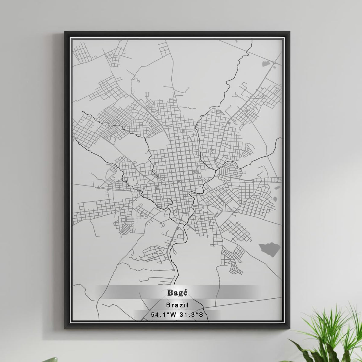 ROAD MAP OF BAGE, BRAZIL BY MAPBAKES
