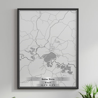 ROAD MAP OF BALSA NOVA, BRAZIL BY MAPBAKES