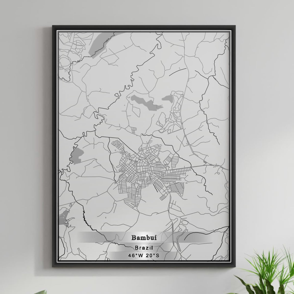 ROAD MAP OF BAMBUI, BRAZIL BY MAPBAKES