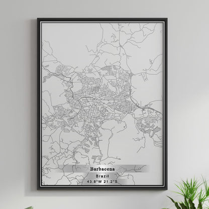 ROAD MAP OF BARBACENA, BRAZIL BY MAPBAKES