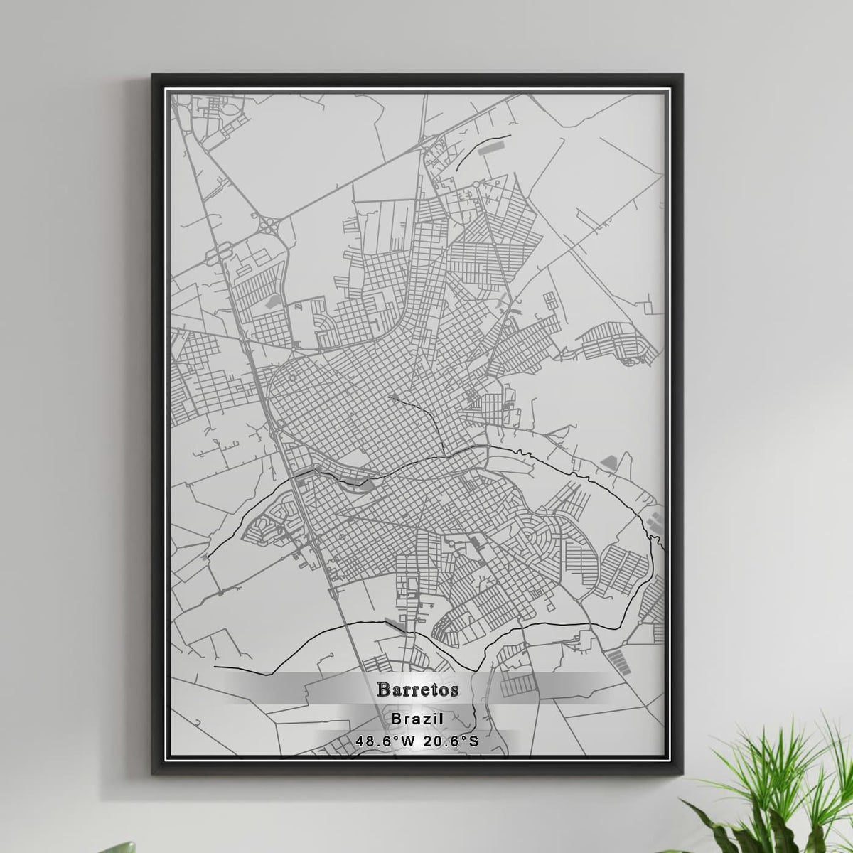 ROAD MAP OF BARRETOS, BRAZIL BY MAPBAKES