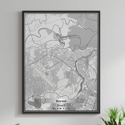 ROAD MAP OF BAYEUX, BRAZIL BY MAPBAKES