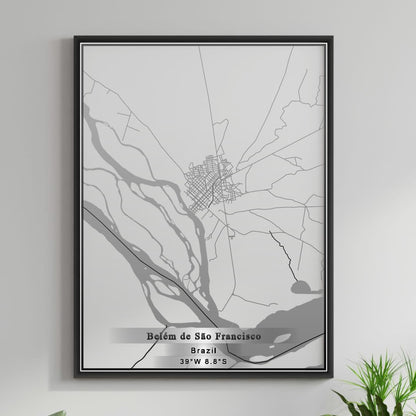 ROAD MAP OF BELEM DE SAO FRANCISCO, BRAZIL BY MAPBAKES