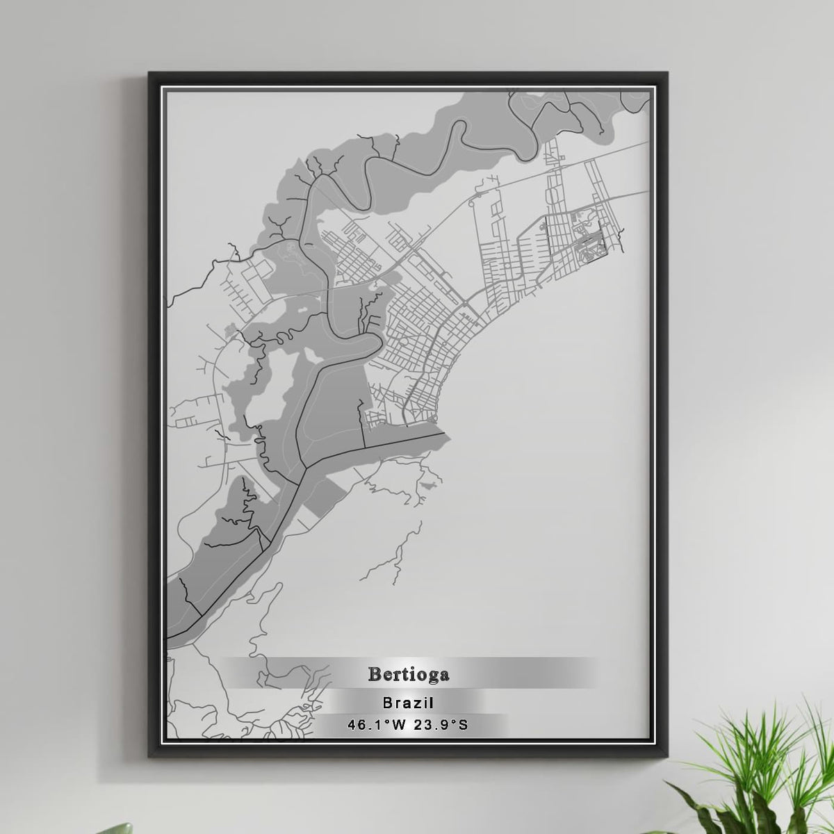 ROAD MAP OF BERTIOGA, BRAZIL BY MAPBAKES