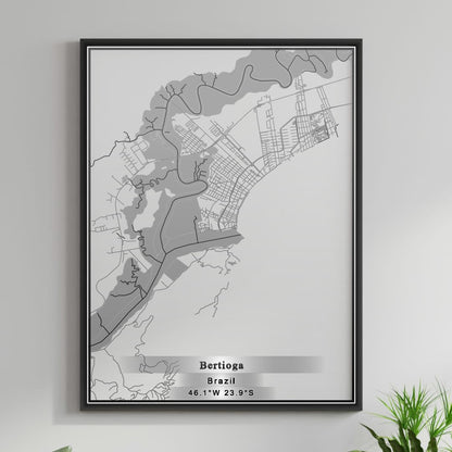ROAD MAP OF BERTIOGA, BRAZIL BY MAPBAKES