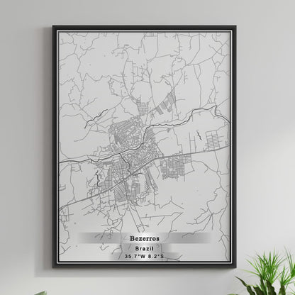 ROAD MAP OF BEZERROS, BRAZIL BY MAPBAKES