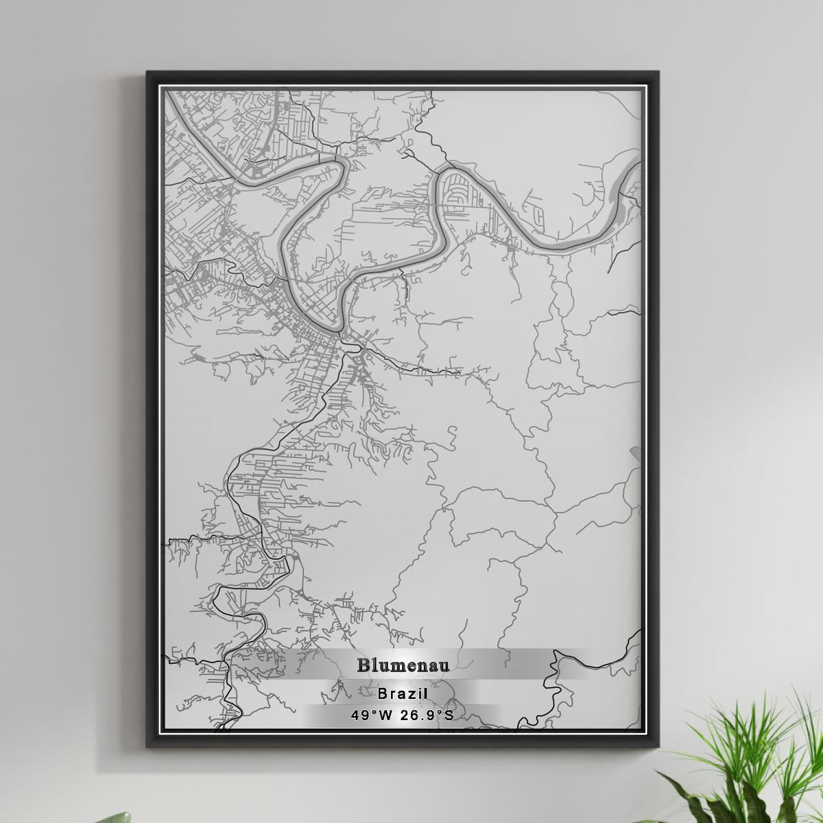 ROAD MAP OF BLUMENAU, BRAZIL BY MAPBAKES