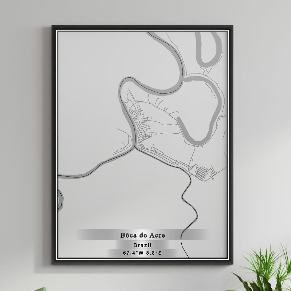 ROAD MAP OF BOCA DO ACRE, BRAZIL BY MAPBAKES