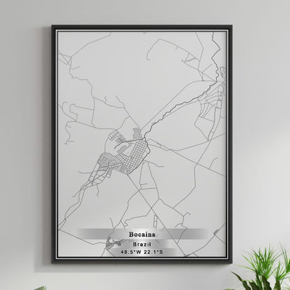 ROAD MAP OF BOCAINA, BRAZIL BY MAPBAKES