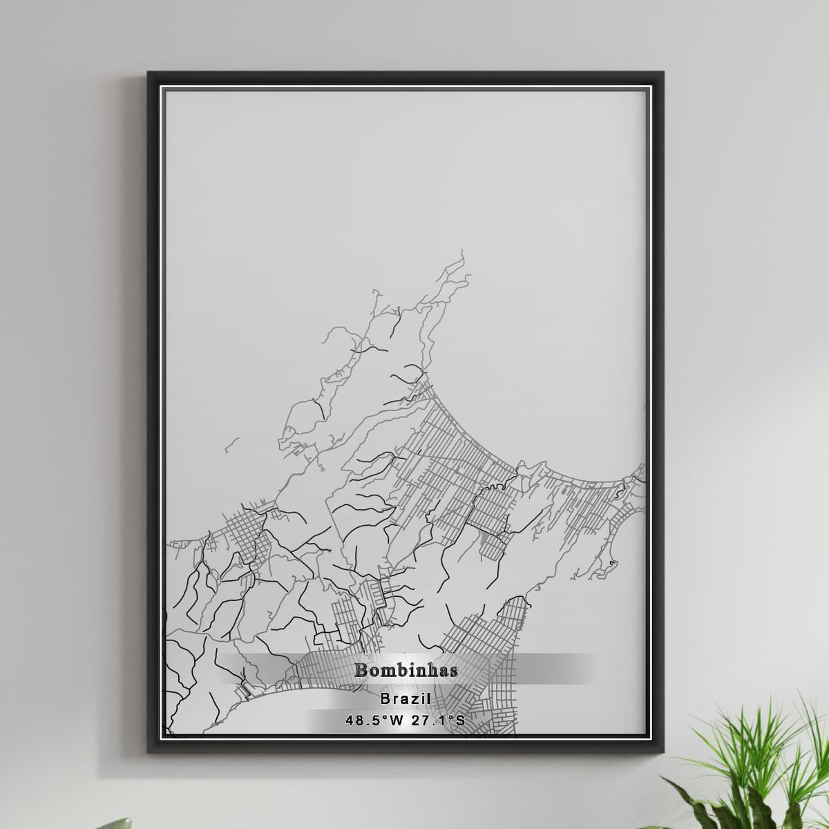 ROAD MAP OF BOMBINHAS, BRAZIL BY MAPBAKES