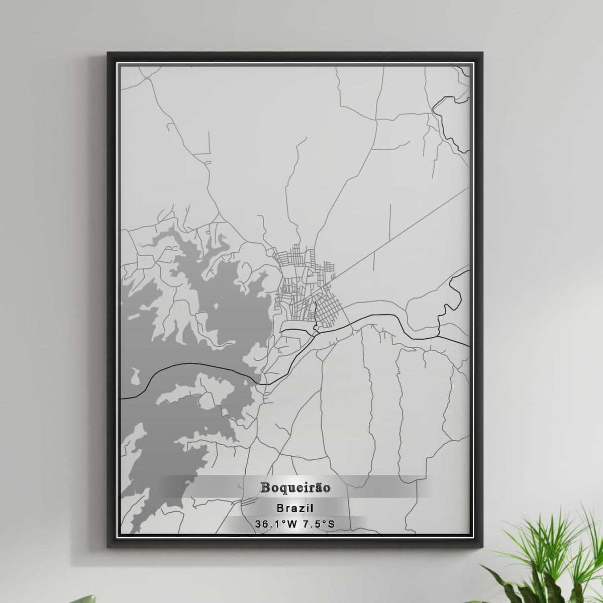ROAD MAP OF BOQUEIRAO, BRAZIL BY MAPBAKES