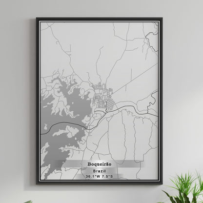 ROAD MAP OF BOQUEIRAO, BRAZIL BY MAPBAKES
