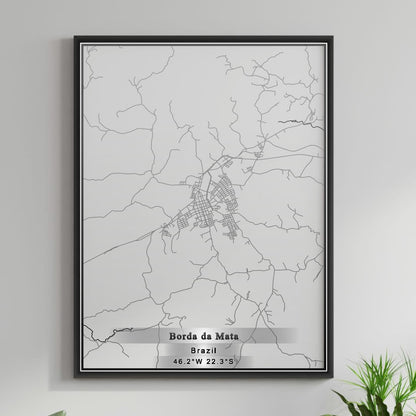 ROAD MAP OF BORDA DA MATA, BRAZIL BY MAPBAKES