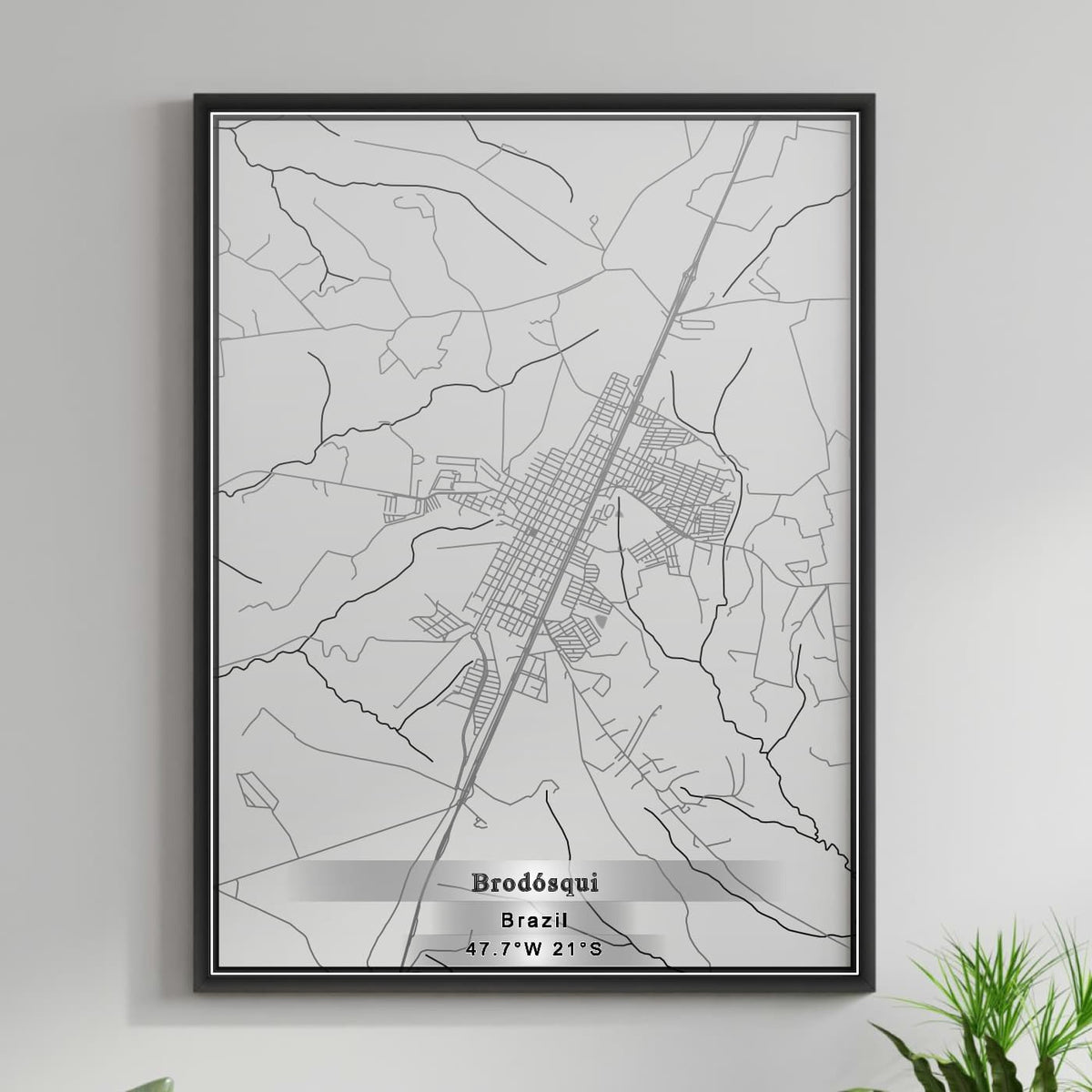 ROAD MAP OF BRODOSQUI, BRAZIL BY MAPBAKES