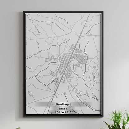 ROAD MAP OF BRODOSQUI, BRAZIL BY MAPBAKES
