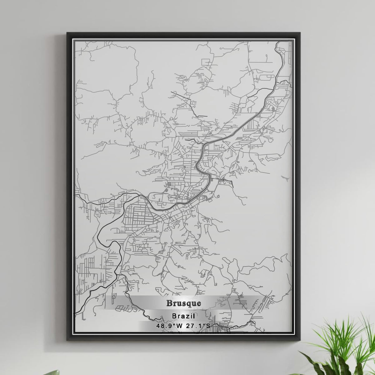 ROAD MAP OF BRUSQUE, BRAZIL BY MAPBAKES