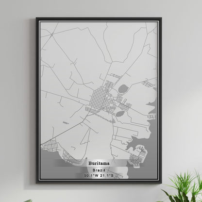 ROAD MAP OF BURITAMA, BRAZIL BY MAPBAKES