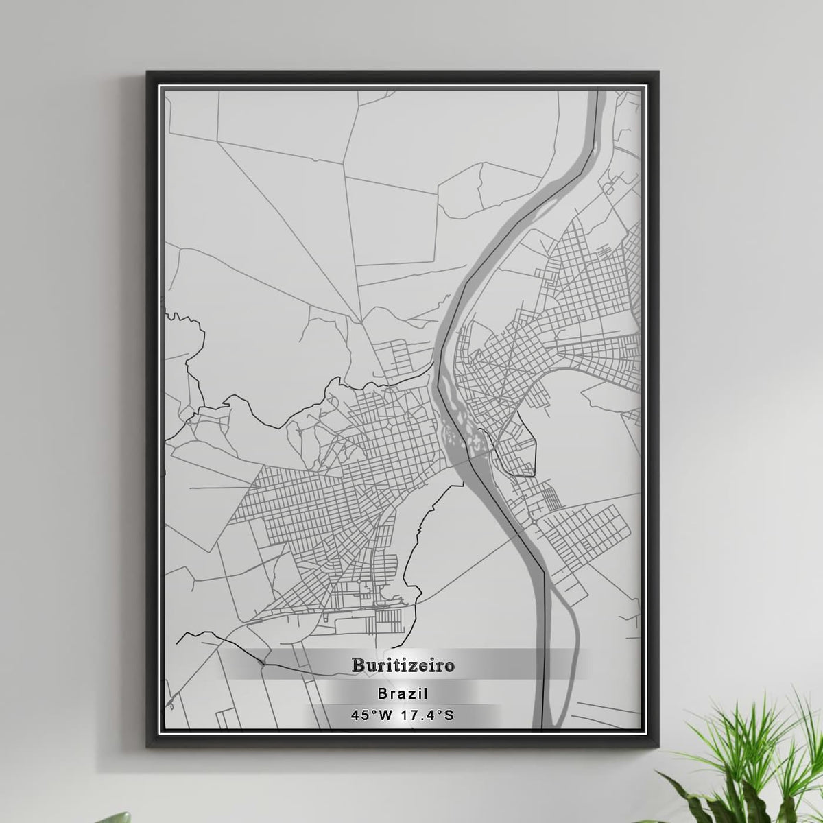 ROAD MAP OF BURITIZEIRO, BRAZIL BY MAPBAKES