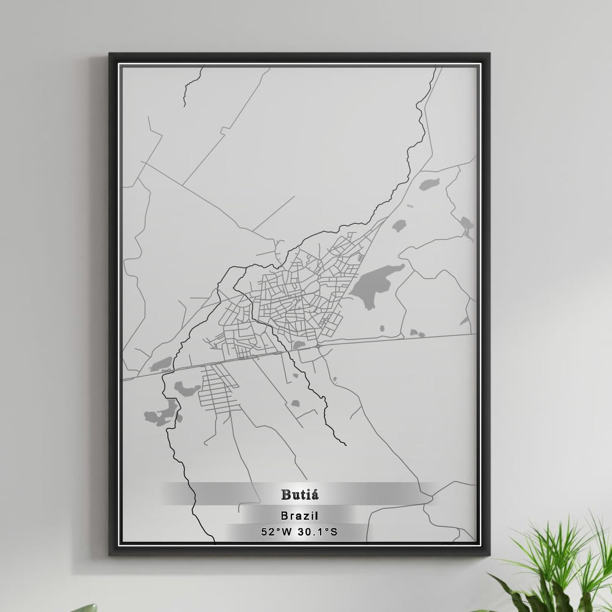 ROAD MAP OF BUTIA, BRAZIL BY MAPBAKES