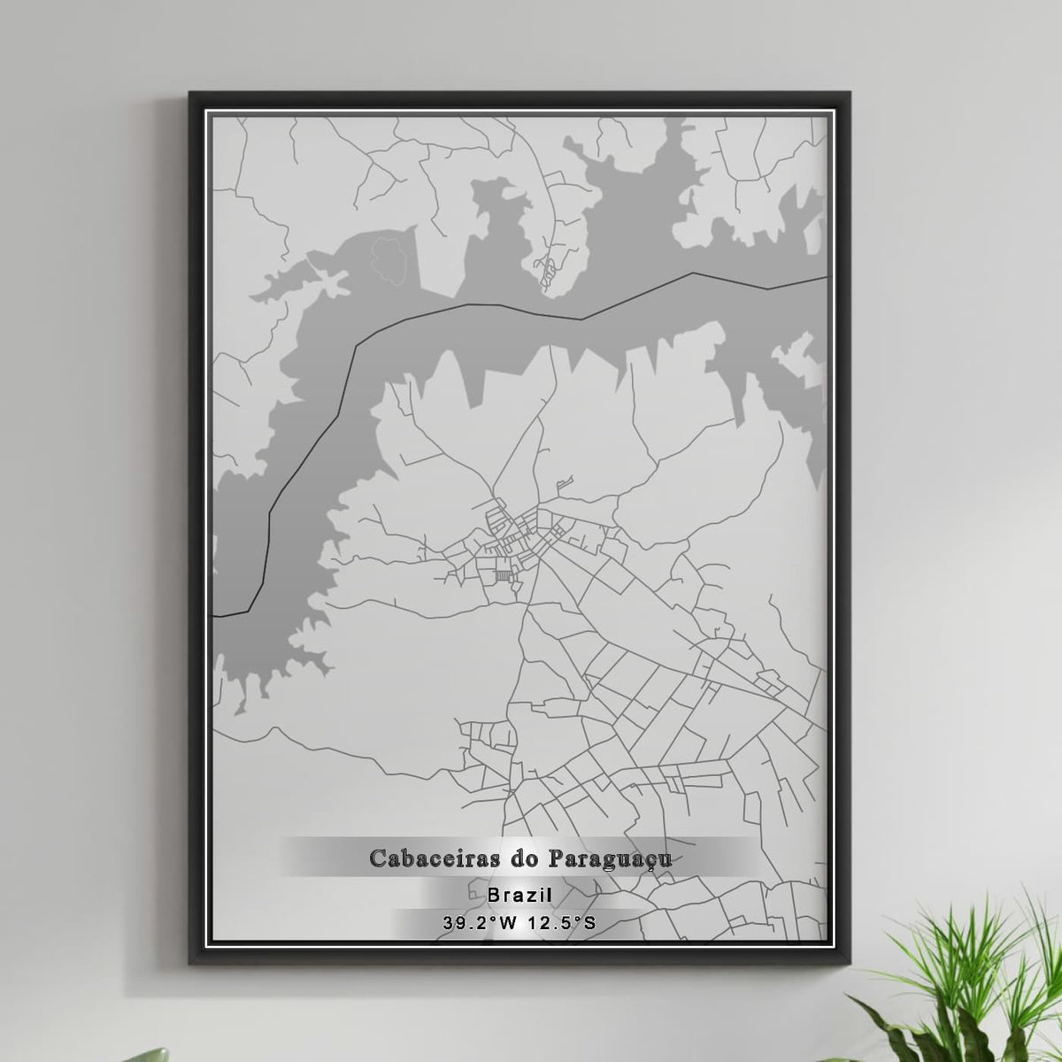 ROAD MAP OF CABACEIRAS DO PARAGUACU, BRAZIL BY MAPBAKES