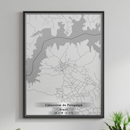 ROAD MAP OF CABACEIRAS DO PARAGUACU, BRAZIL BY MAPBAKES