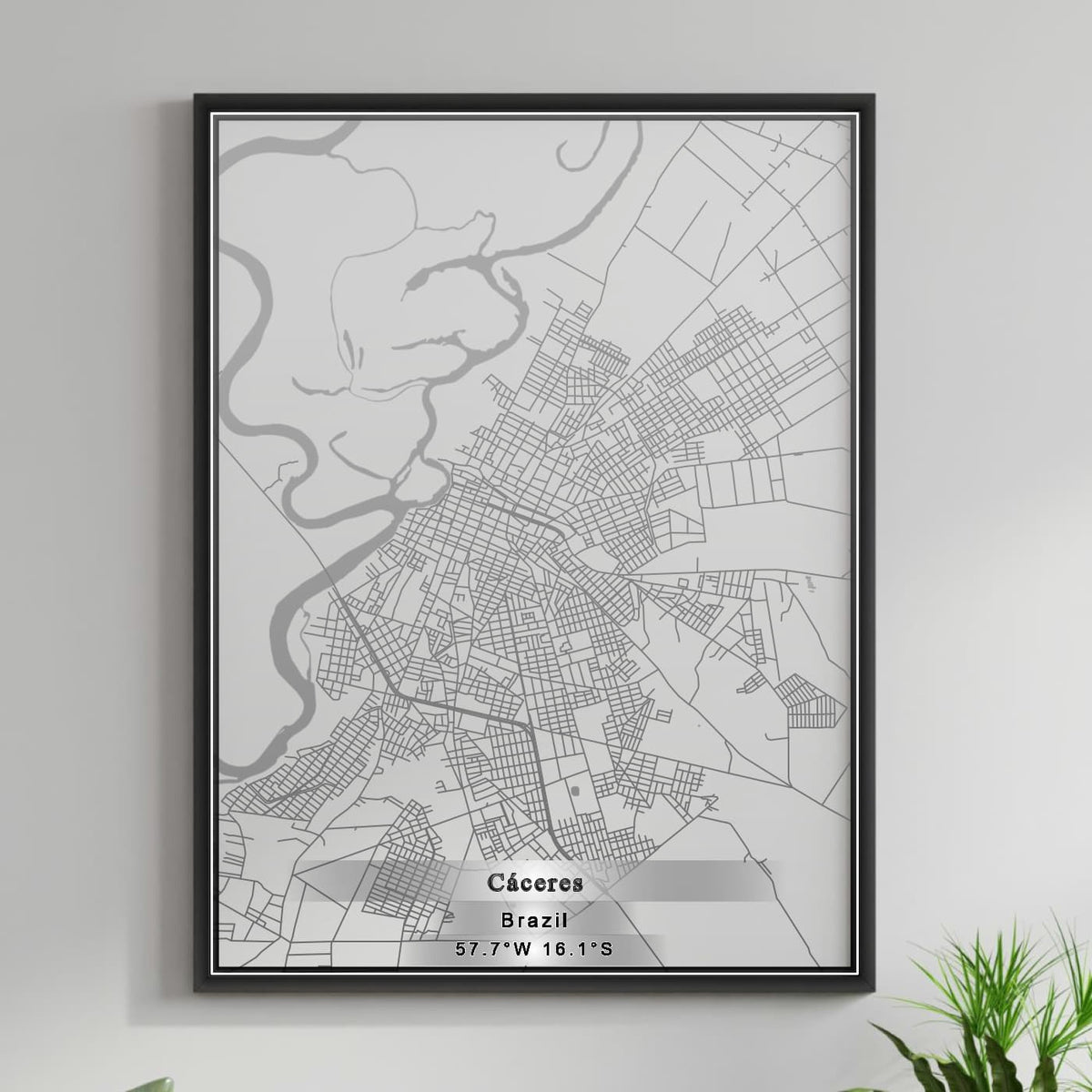 ROAD MAP OF CACERES, BRAZIL BY MAPBAKES
