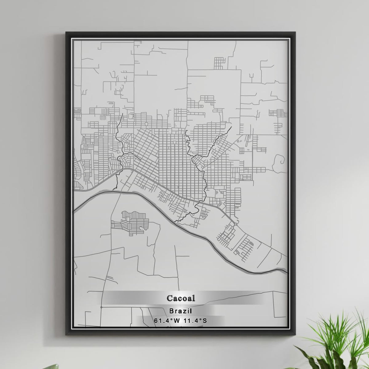 ROAD MAP OF CACOAL, BRAZIL BY MAPBAKES