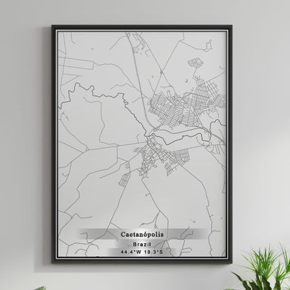 ROAD MAP OF CAETANOPOLIS, BRAZIL BY MAPBAKES
