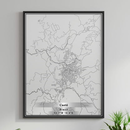 ROAD MAP OF CAETE, BRAZIL BY MAPBAKES