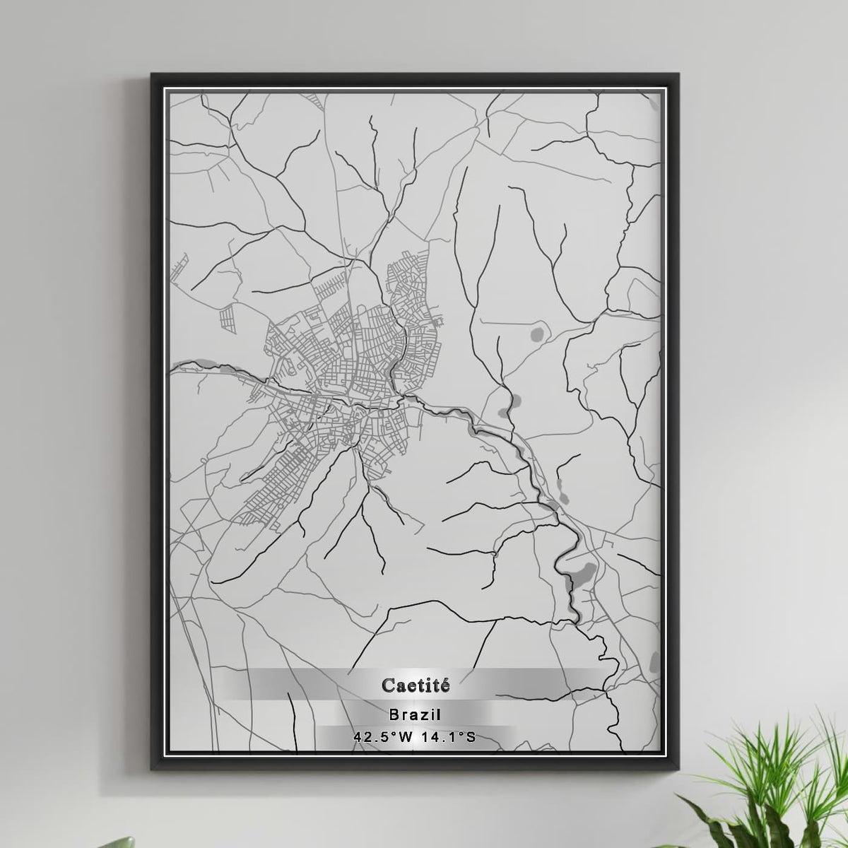 ROAD MAP OF CAETITE, BRAZIL BY MAPBAKES