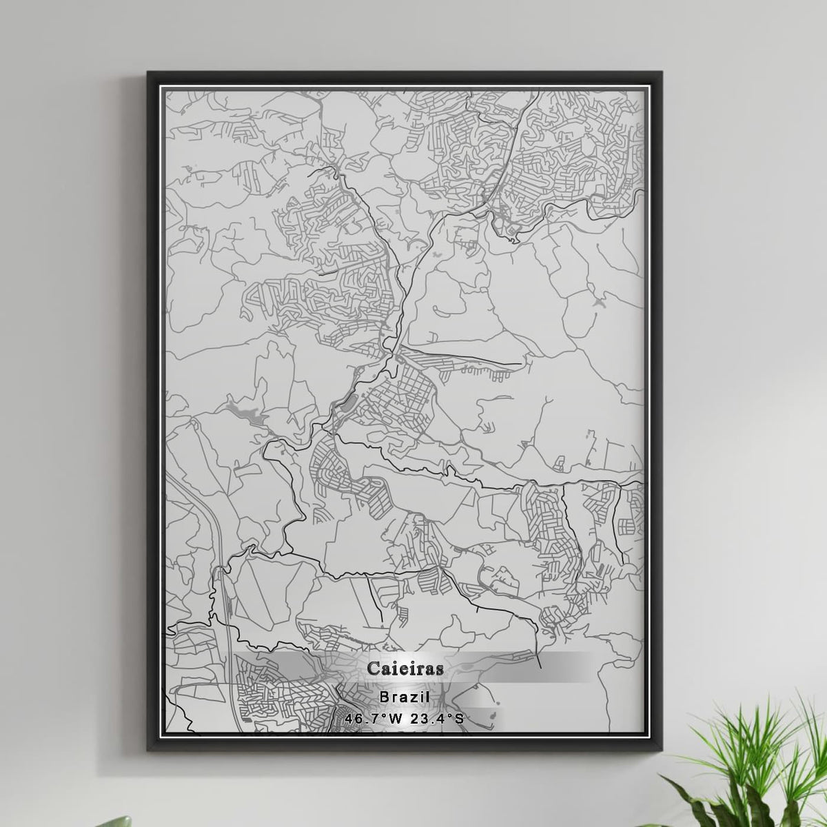 ROAD MAP OF CAIEIRAS, BRAZIL BY MAPBAKES