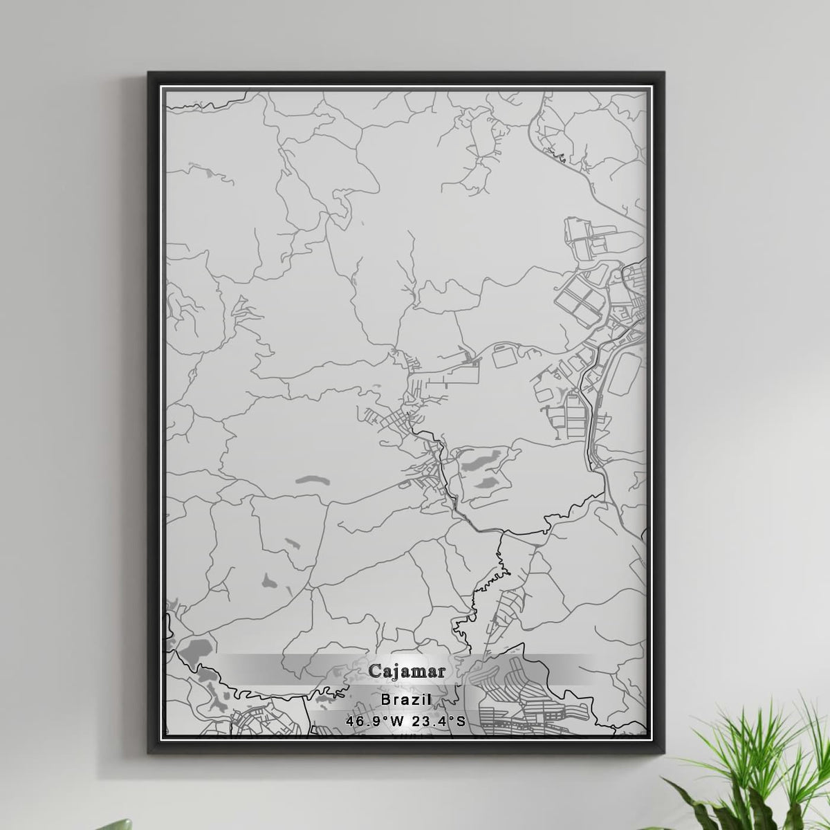 ROAD MAP OF CAJAMAR, BRAZIL BY MAPBAKES