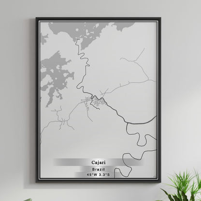 ROAD MAP OF CAJARI, BRAZIL BY MAPBAKES