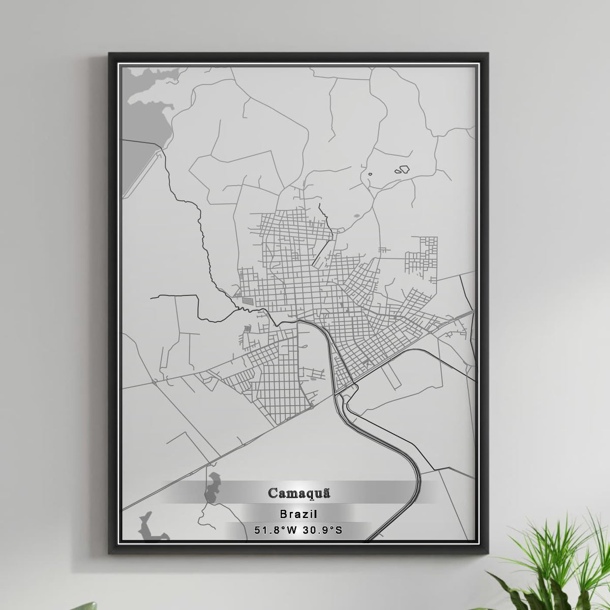 ROAD MAP OF CAMAQUA, BRAZIL BY MAPBAKES