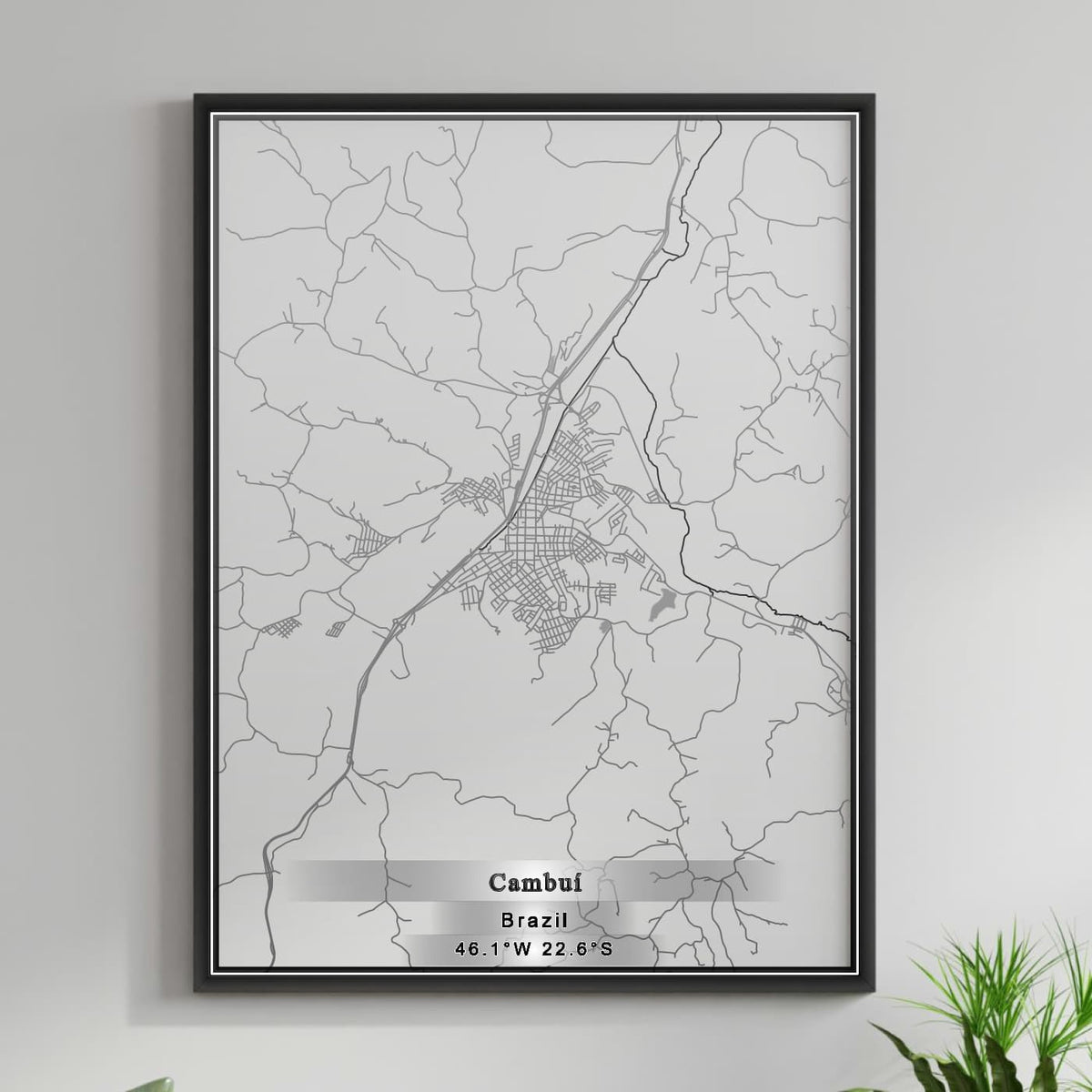 ROAD MAP OF CAMBUI, BRAZIL BY MAPBAKES