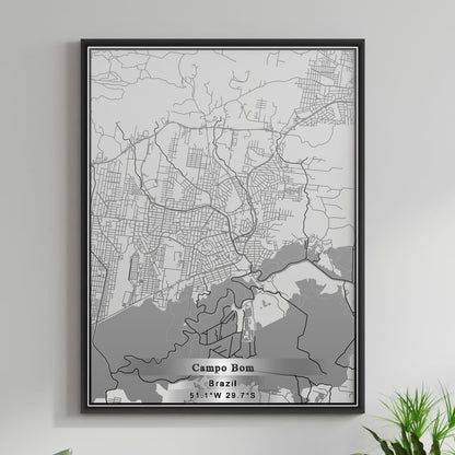 ROAD MAP OF CAMPO BOM, BRAZIL BY MAPBAKES