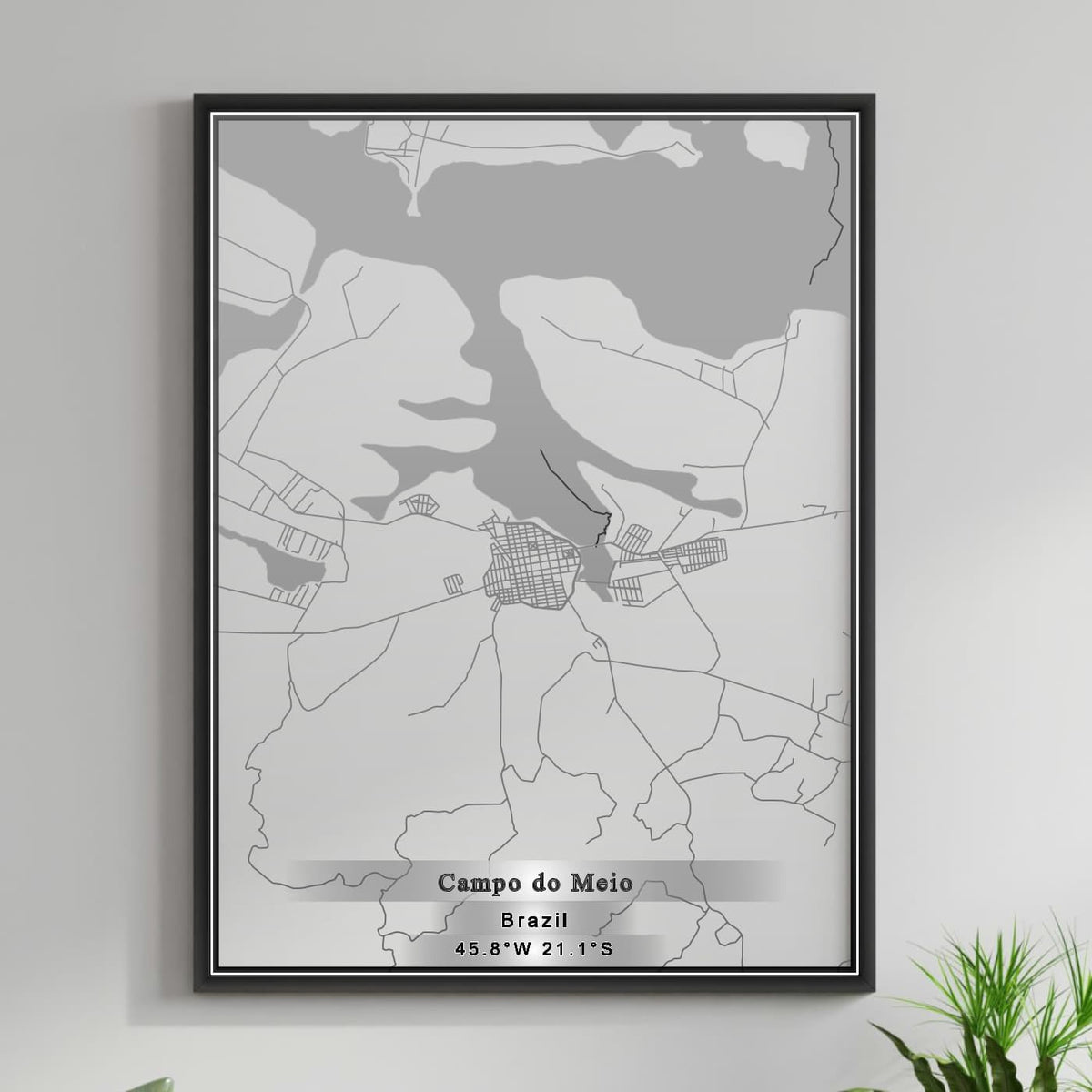 ROAD MAP OF CAMPO DO MEIO, BRAZIL BY MAPBAKES