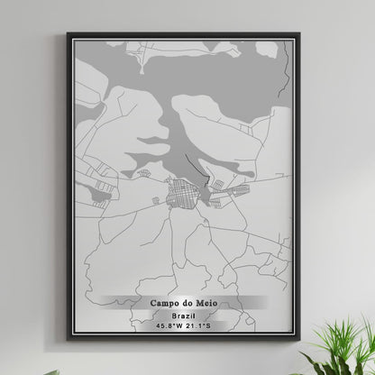 ROAD MAP OF CAMPO DO MEIO, BRAZIL BY MAPBAKES
